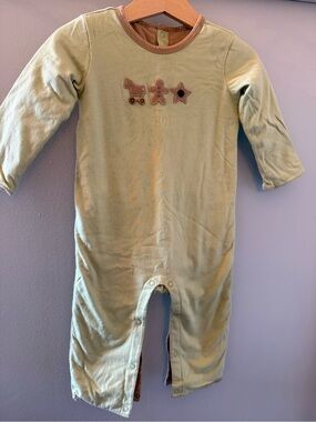 Janie and Jack Unisex Gingerbread Reversible One Piece Romper
